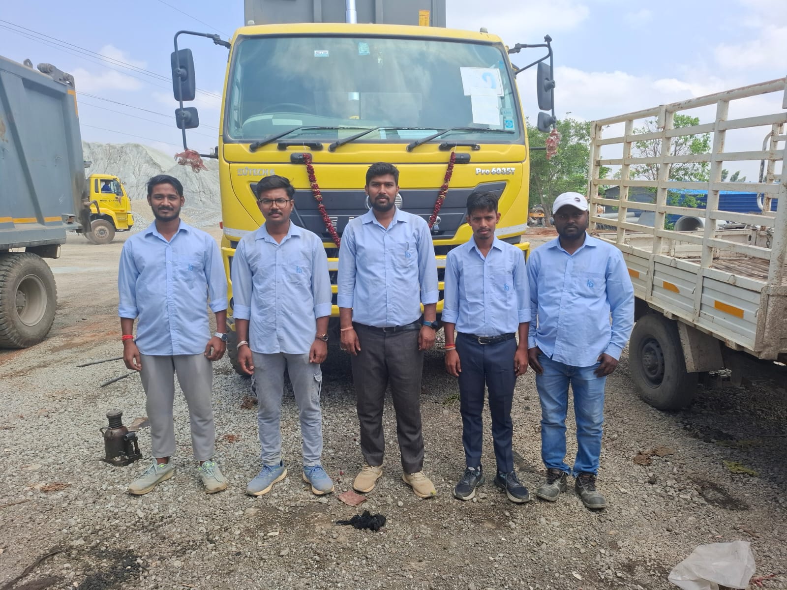Road construction logistics in India