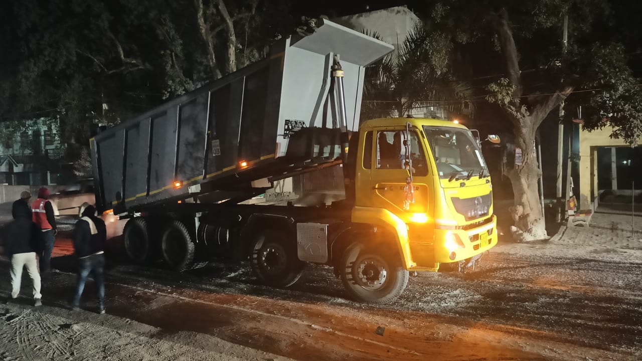 Road construction logistics in India