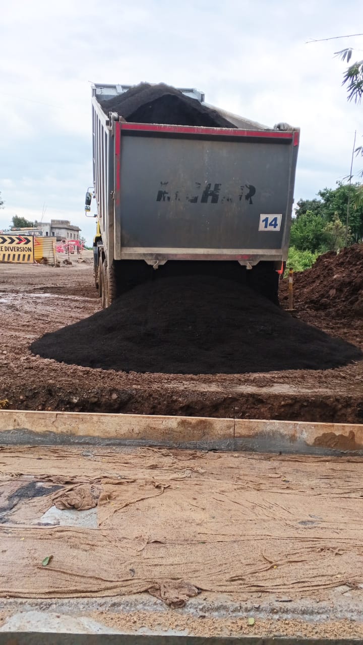 Road construction logistics in India