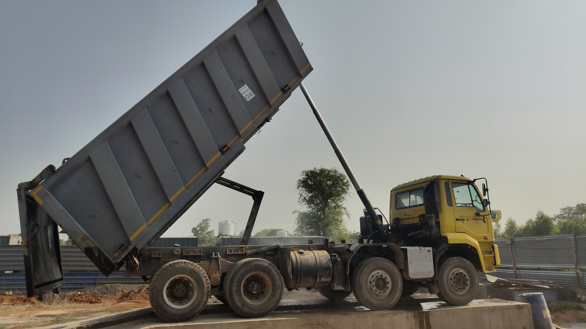 Road construction logistics in India