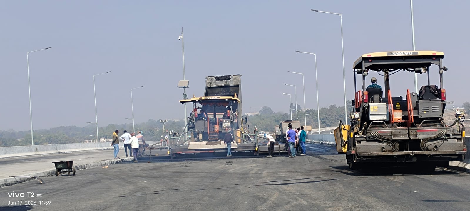 Road construction logistics in India